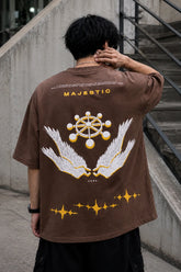Elite Puff Maroon Oversized T-Shirt for Men | Kapda Kulture