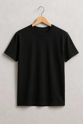 Black Regular Fit Plan T-Shirt