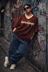 Goosebumps Maroon Women’s Summer T-Shirt