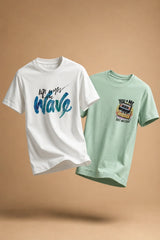Wave & You+Me Regular Fit T-Shirt | 180 GSM | Kapda Kulture