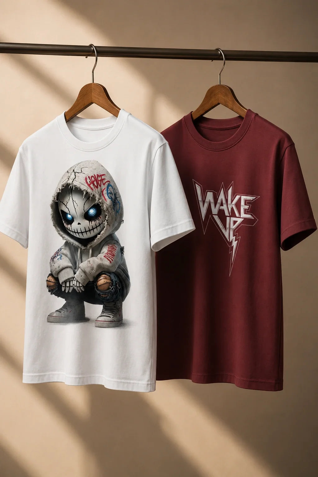 Bhut & Wake Up Regular Fit T-Shirt | 180 GSM | Kapda Kulture