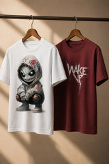 Bhut & Wake Up Regular Fit T-Shirt | 180 GSM | Kapda Kulture
