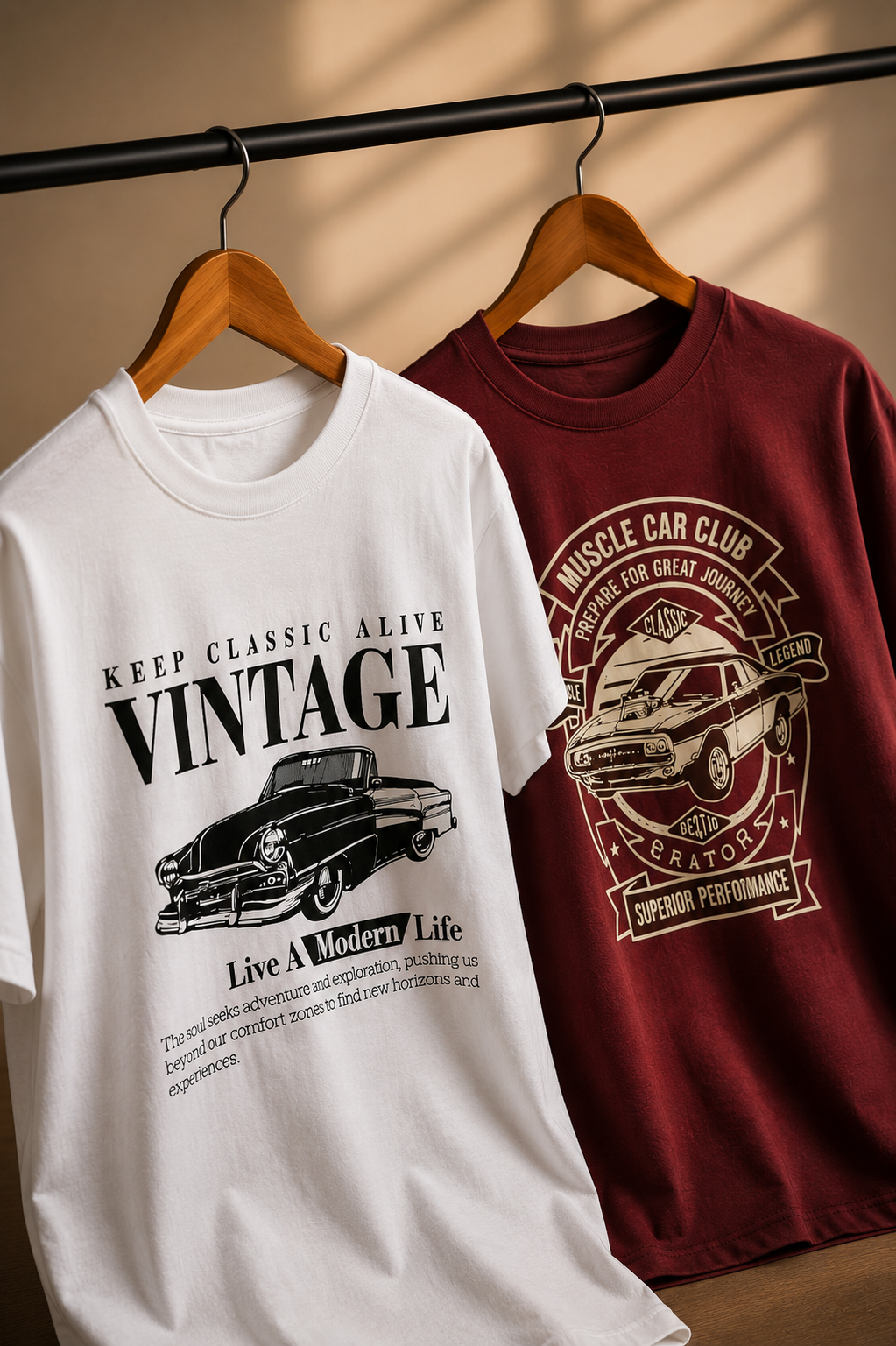 Vintage & Muscle Regular Fit T-Shirt | 180 GSM | Kapda Kulture