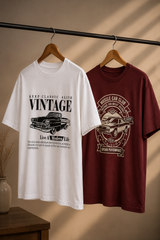 Vintage & Muscle Regular Fit T-Shirt | 180 GSM | Kapda Kulture