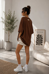 Chocolate Brown Plain Women’s Summer T-Shirt
