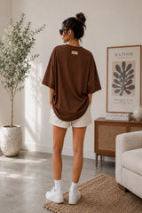Chocolate Brown Plain Women’s Summer T-Shirt