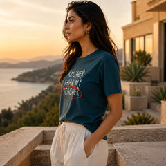 School Manifestation Petrol Navy Women’s Summer T-Shirt