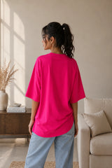 Dark Pink Plain Women’s Summer T-Shirt