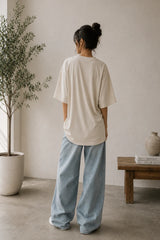 Beige Plain Women’s Summer T-Shirt