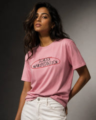 School Manifestation Baby Pink Women’s Summer T-Shirt
