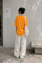 Orange Plain Women’s Summer T-Shirt