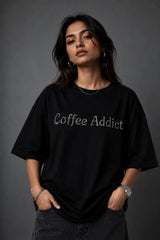 Coffee Addict Oversized T-Shirt For Women