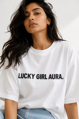 Lucky Girl Aura Oversized T-Shirt For Women
