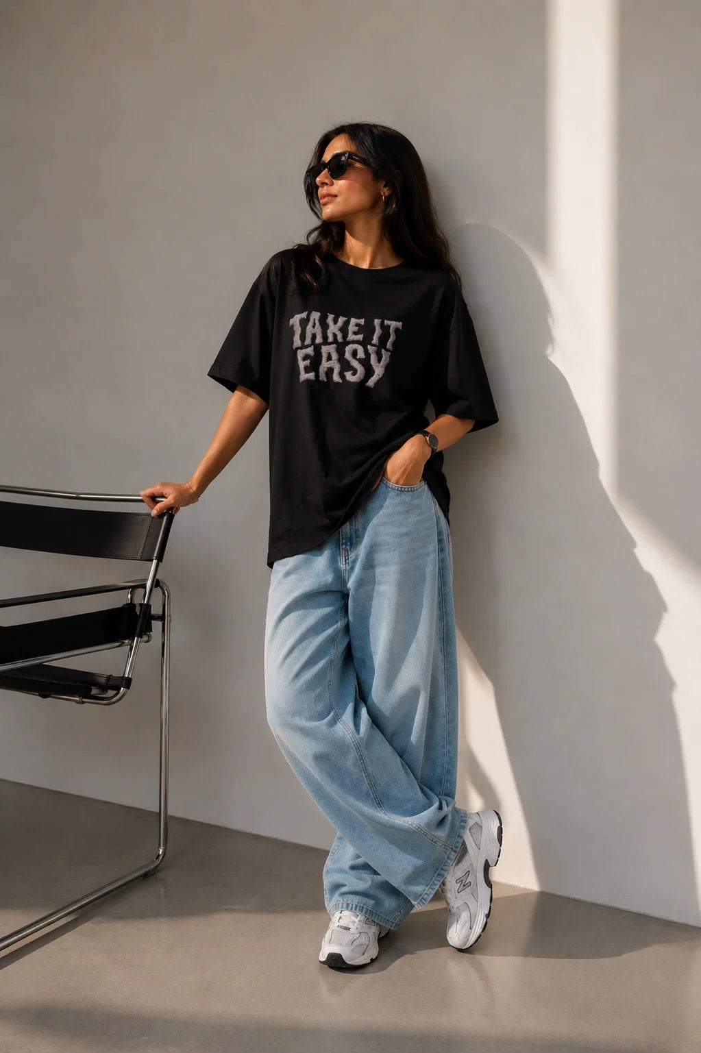 Tack it Easy Oversized T-Shirt For Women