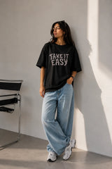 Tack it Easy Oversized T-Shirt For Women