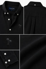 Black Plain Linen Cotton Shirt for Men | Premium Casual Shirt | Kapda Kulture