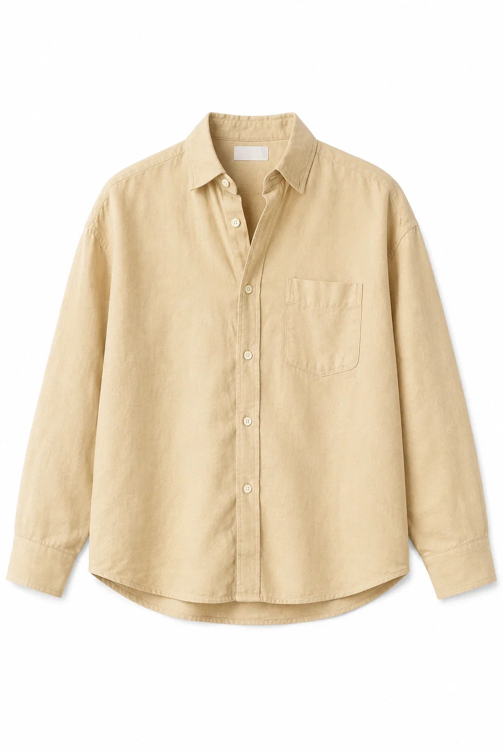 Desert Beige Linen Cotton Shirt for Men | Premium Casual Shirt | Kapda Kulture