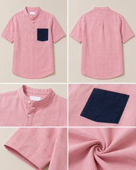 Pink Linen Cotton Shirt for Men | Premium Casual Shirt | Kapda Kulture