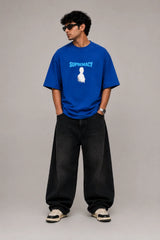 Supremacy Blue Puff Oversized T-Shirt for Men | Kapda Kulture