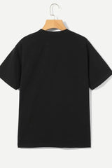 Black Regular Fit Plan T-Shirt