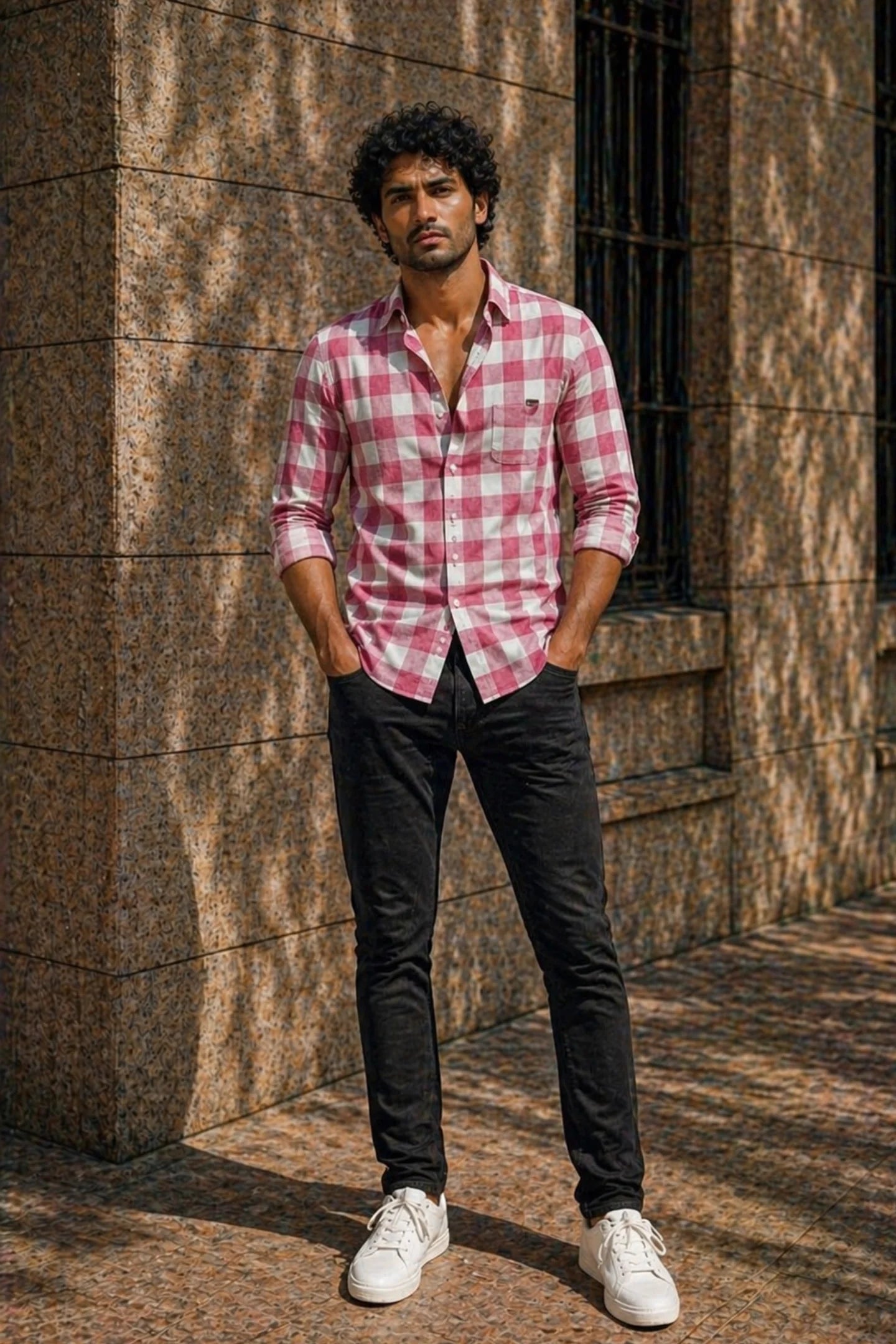 Street View Kapda Kulture Ross Check Linen Cotton Shirt for Men – Breathable Checks Casual Shirt India – Rs.1,299