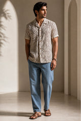 Sahara Drift Linen Cotton Shirt for Men | Premium Casual Shirt | Kapda Kulture