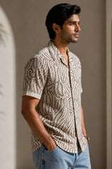 Sahara Drift Linen Cotton Shirt for Men | Premium Casual Shirt | Kapda Kulture