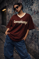 Goosebumps Maroon Women’s Summer T-Shirt