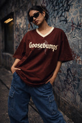 Goosebumps Maroon Women’s Summer T-Shirt