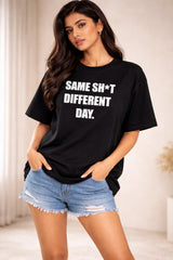 Same Shet Different Day Black Women’s Summer T-Shirt
