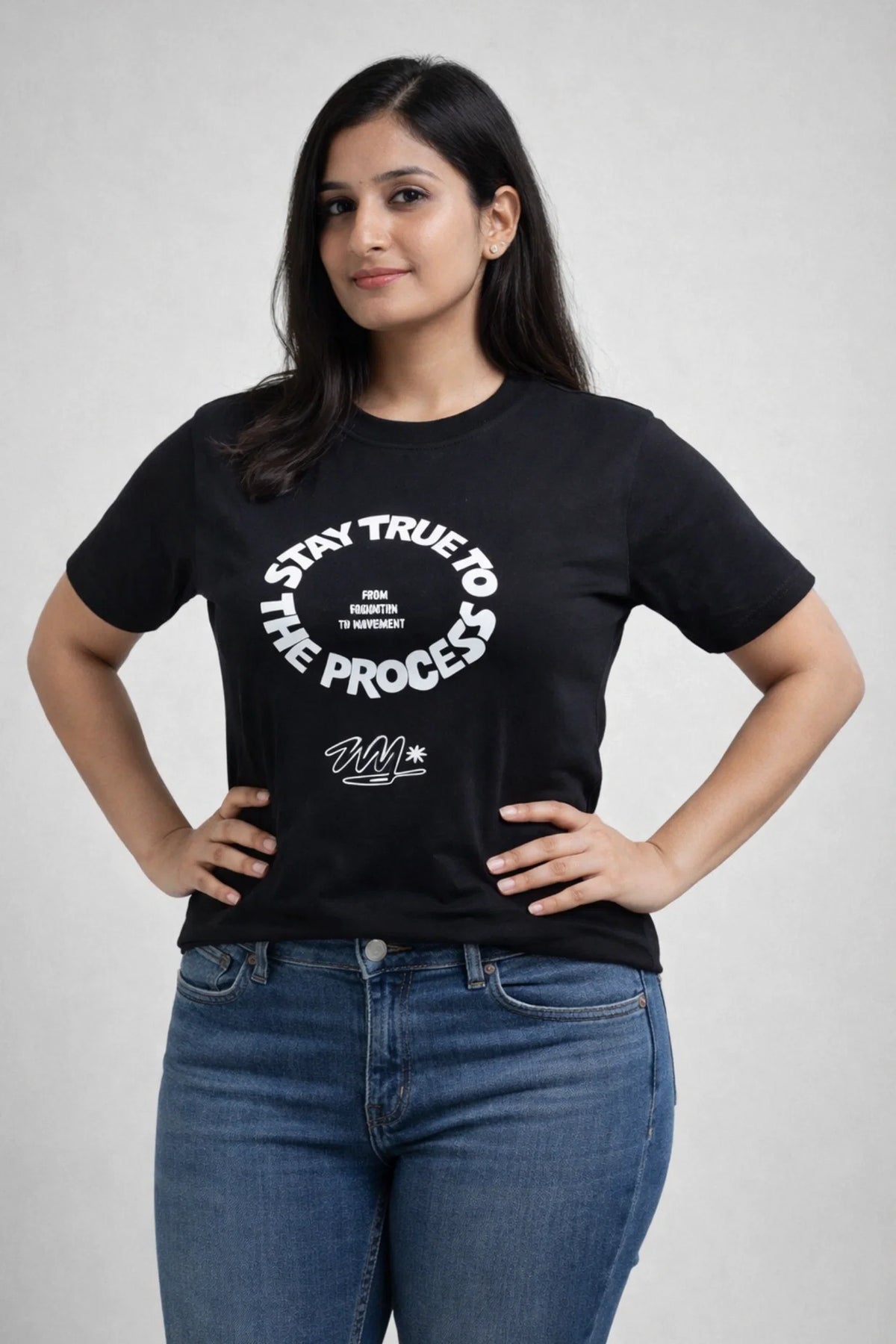 Stay True Solid Black Women’s Summer T-Shirt