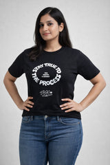 Stay True Solid Black Women’s Summer T-Shirt