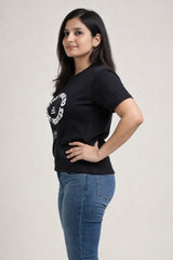 Stay True Solid Black Women’s Summer T-Shirt