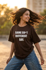 Same Shet Different Day Chocolate Brown Women’s Summer T-Shirt