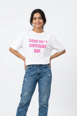Same Shet Different Day White Women’s Summer T-Shirt