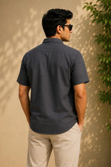 Classic Gary Plaid Linen Cotton Shirt for Men | Premium Casual Shirt | Kapda Kulture