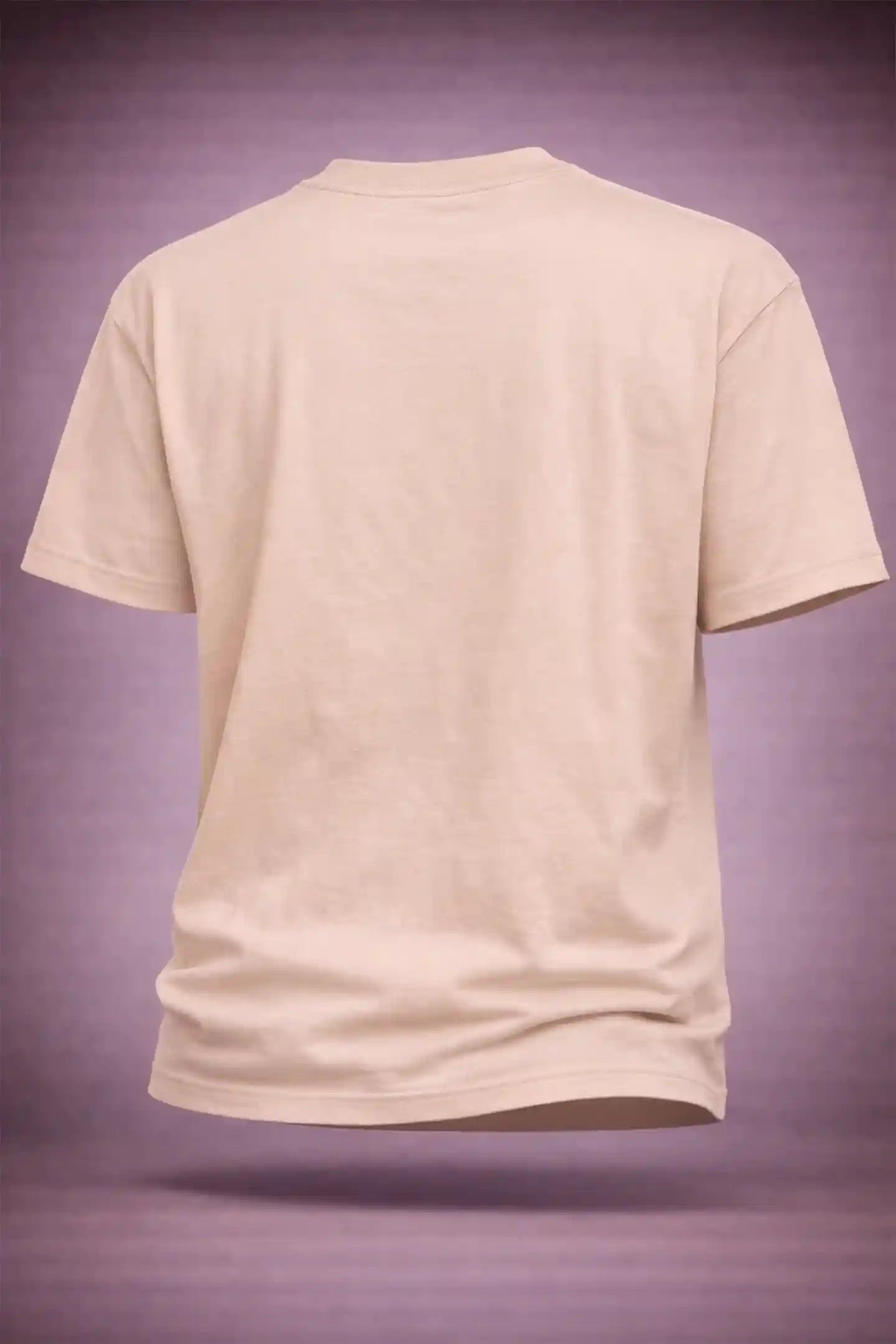 Beige oversized t shirt product back view you hold the key design Kapda Kulture India